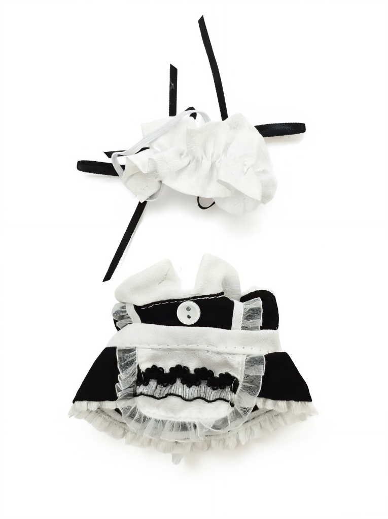 Elegant Maid Outfit for Labubu Dolls | Classic Black White Design | Pop Doll Fashion Elegant Maid Outfit for Labubu Dolls | Classic Black White Design | Pop Doll Fashion